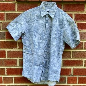 Men's GUY LAROCHE Gray Short Sleeve Shirt